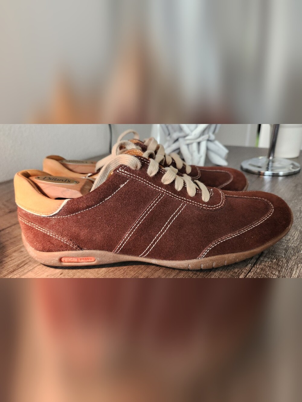Cole Haan Men's Brown Suede Casual Lace-Up NIKE AIR Sneakers - Picture 2 of 11